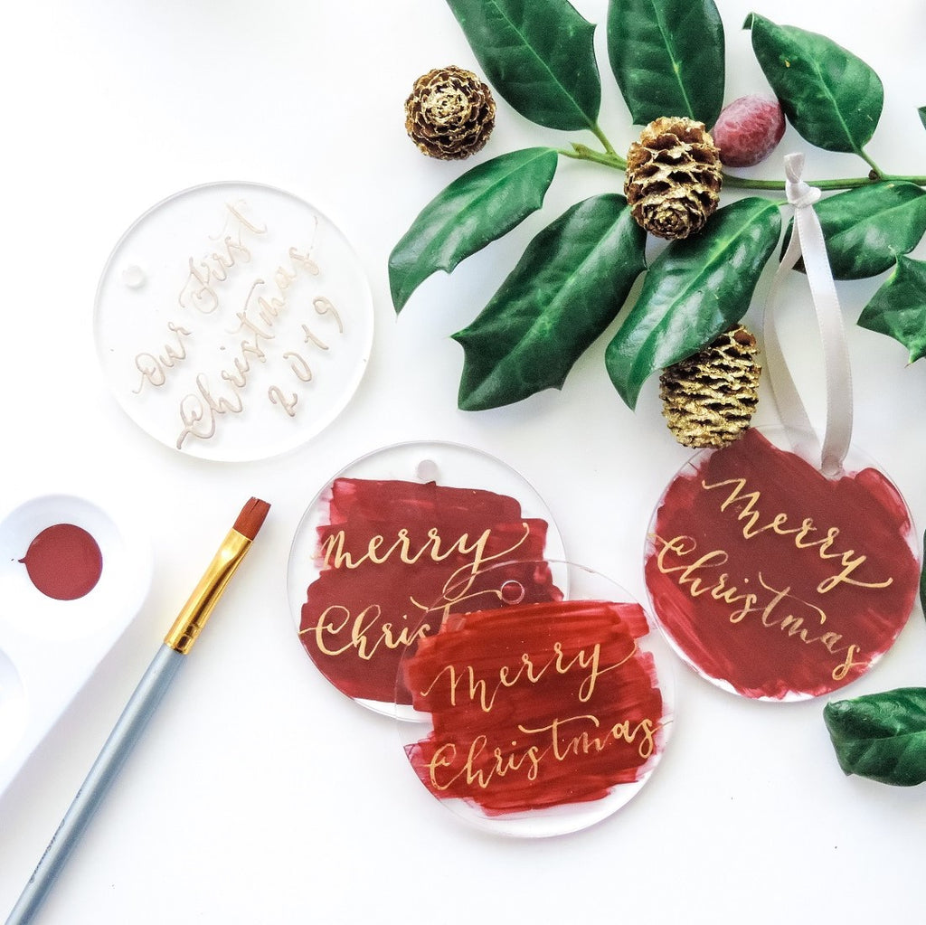 2 3/4" Round Clear Acrylic Gift Tag, 20 Count