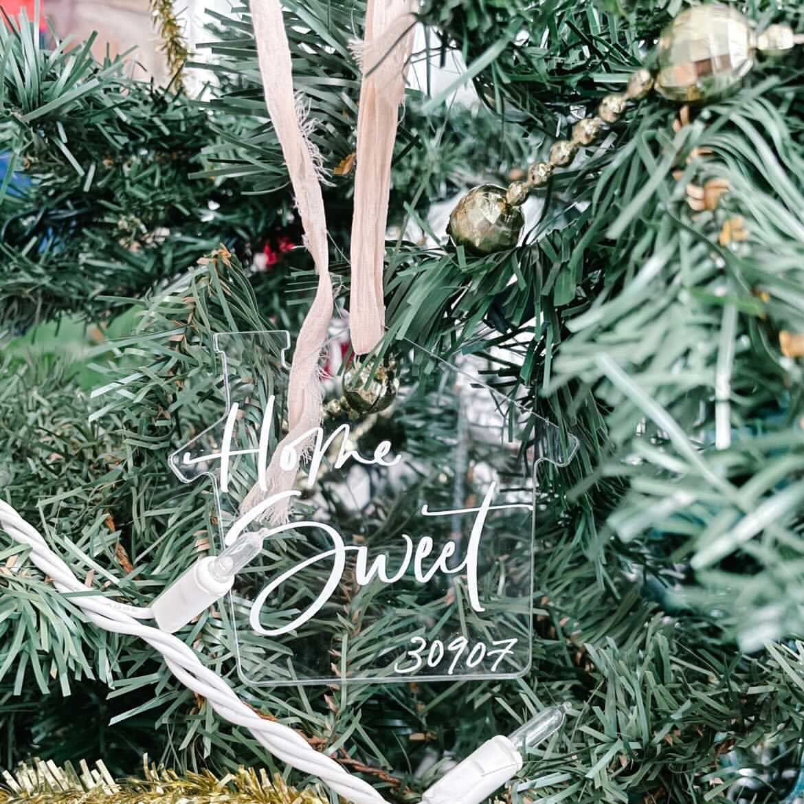 3.5" Clear New Home House Acrylic Ornament, Key Chain, 20 Pack