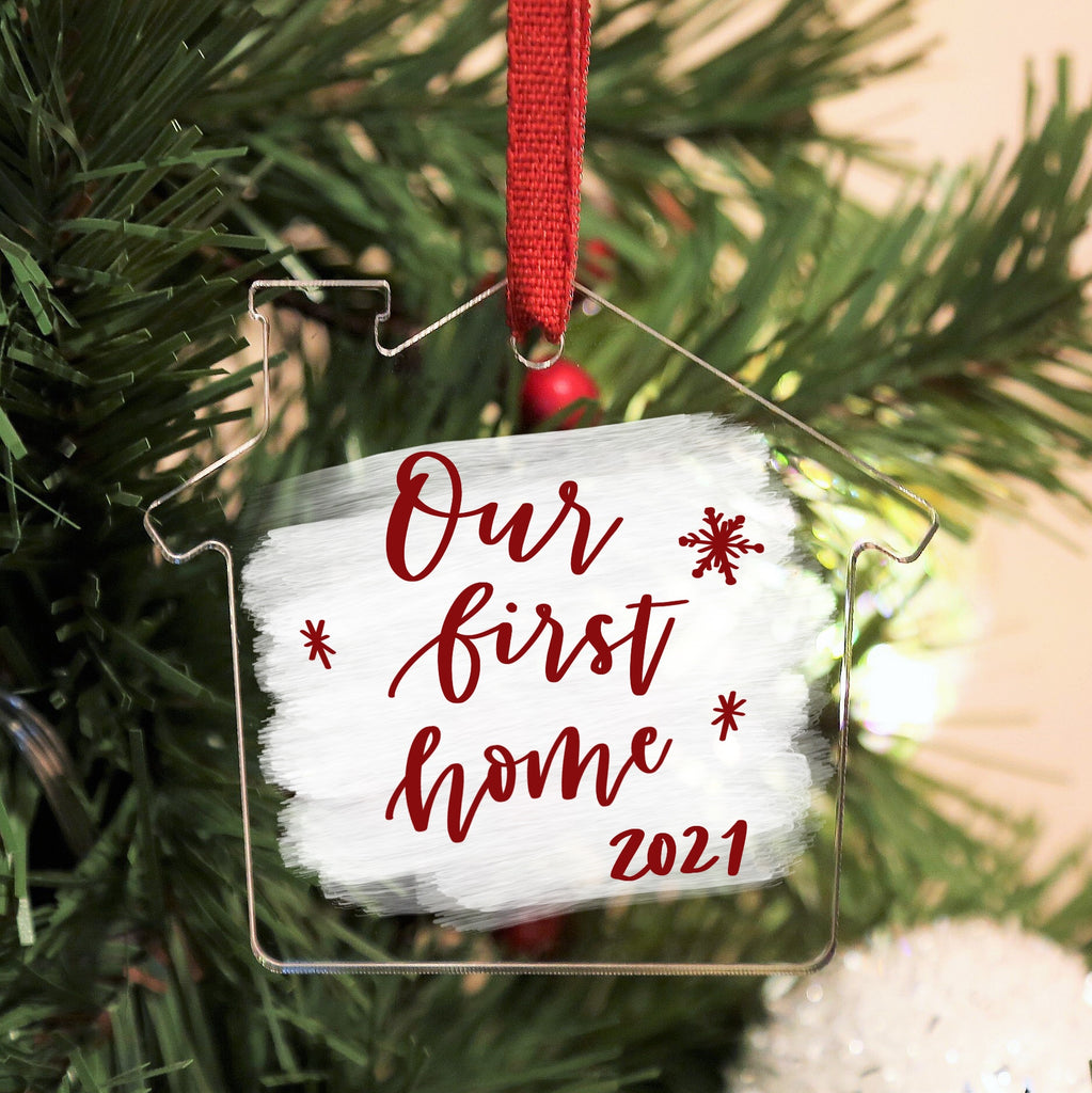 3.5" Clear New Home House Acrylic Ornament, Key Chain, 20 Pack