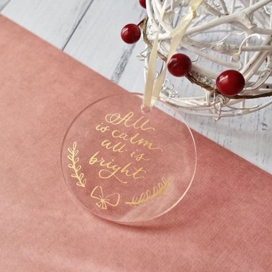 Uniqooo Blank Round Clear Acrylic Ornament Tag, 2 3/4 inch, Great for Crafts , Whole Sale Price avail