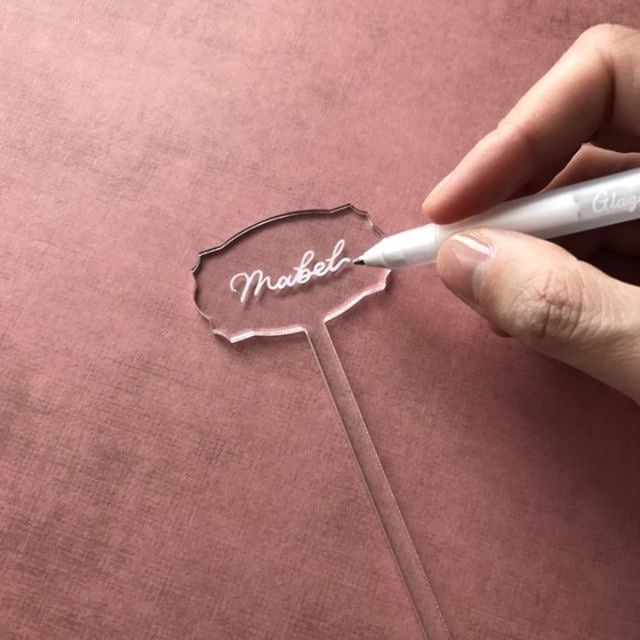 DIY Clear Acrylic Drink Stirrers- Cocktail Swizzle Stir Sticks with Escort Place Cards - 6 Inch