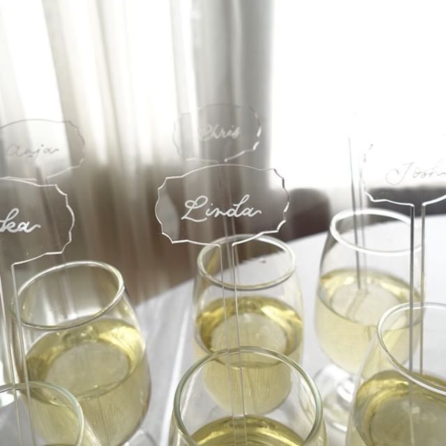 DIY Clear Acrylic Drink Stirrers- Cocktail Swizzle Stir Sticks with Escort Place Cards - 6 Inch