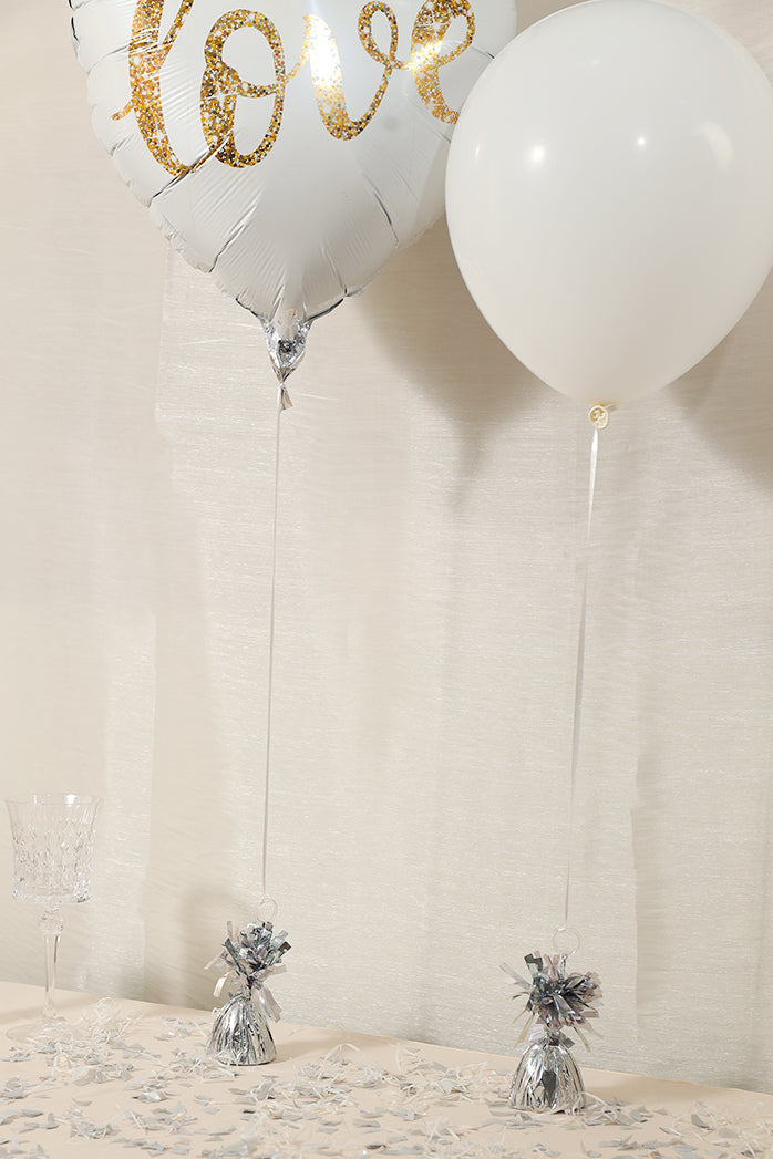 Metallic Silver Balloon Weights