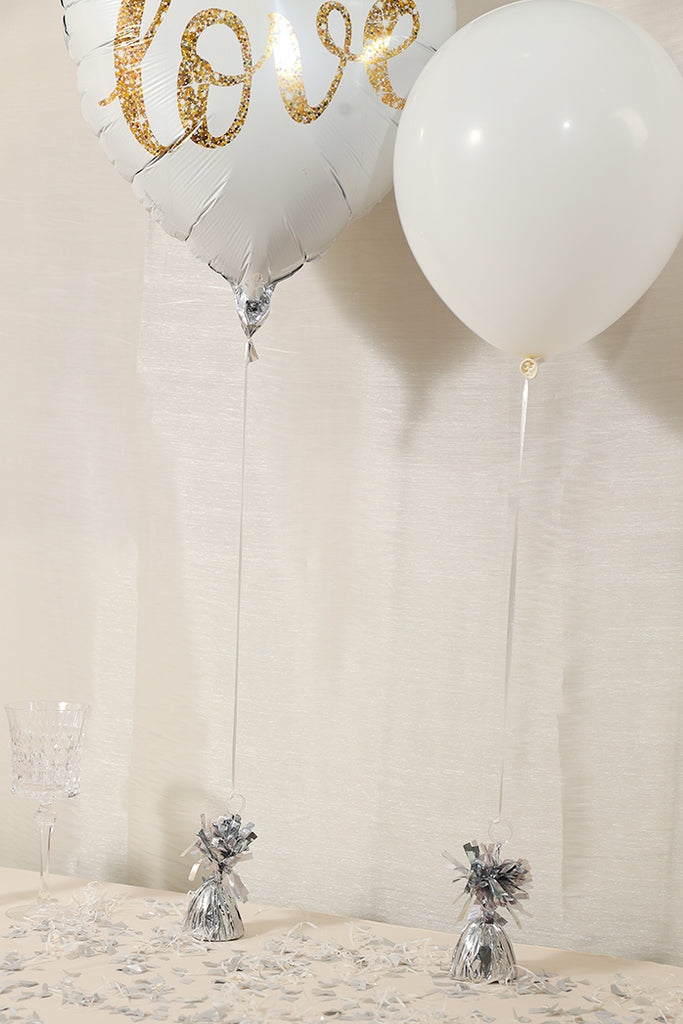 Metallic Silver Balloon Weights