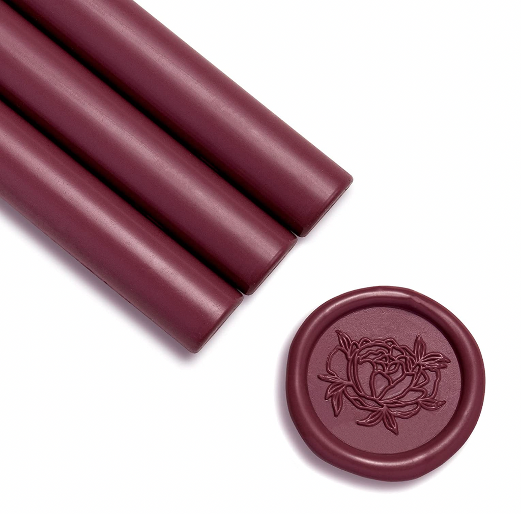 Jewel Tone Marsala Red Sealing Wax Sticks, 8 Pack