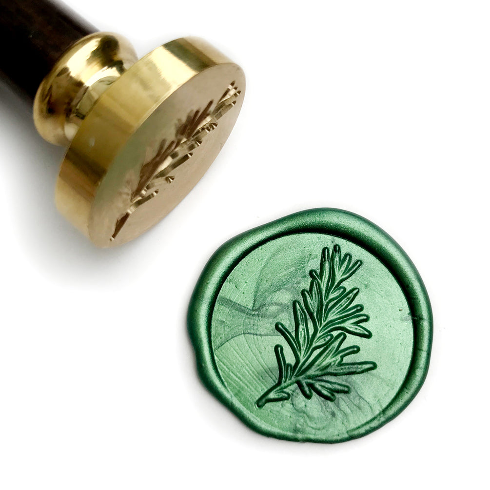 Botanical Rosemary Twig Wax Seal Stamp Gift Kit