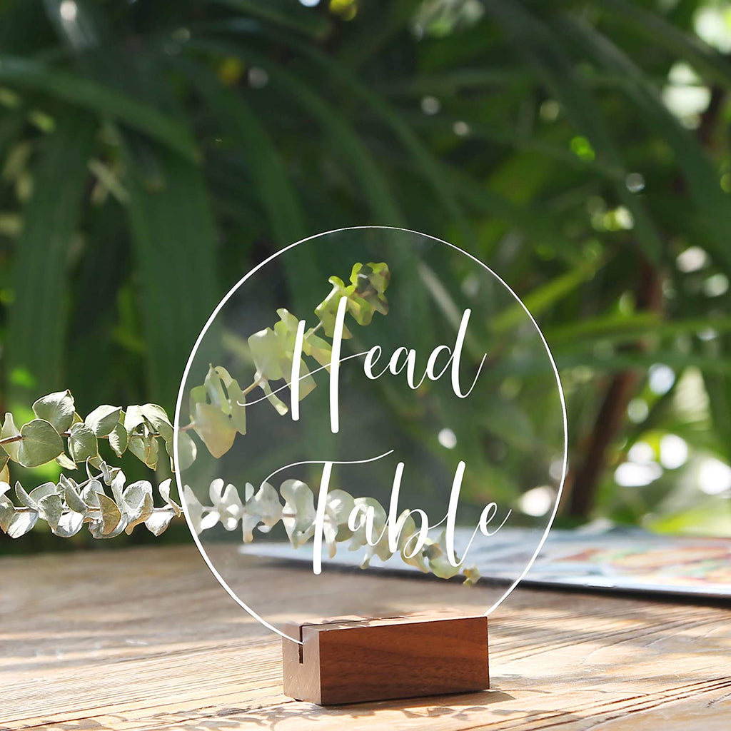 5 inch Circle Acrylic Blanks | Clear Wedding Table Number Signs, wholesale