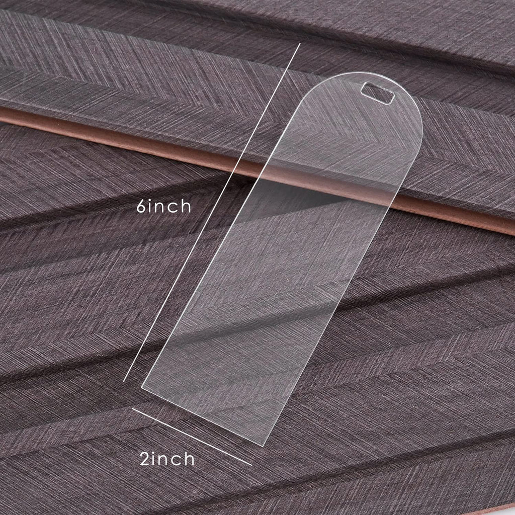 6x2” Clear Acrylic Bookmark, 20 Pack