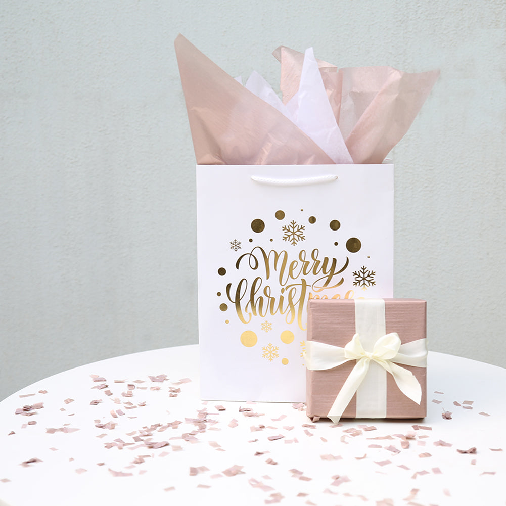 40 Sheets Premium Metallic Rose Gold Tissue Gift Wrap Paper, 20" X 26"