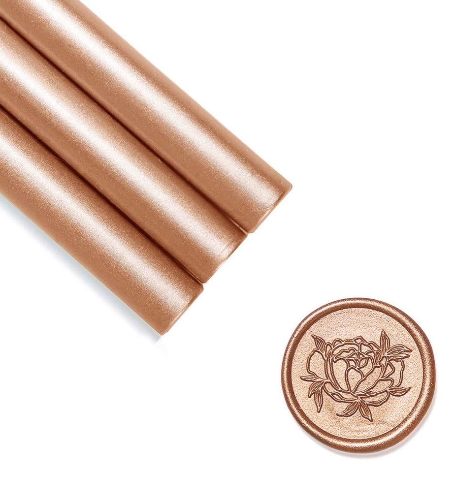 Rose Gold Sealing Wax Sticks, 8 Pack