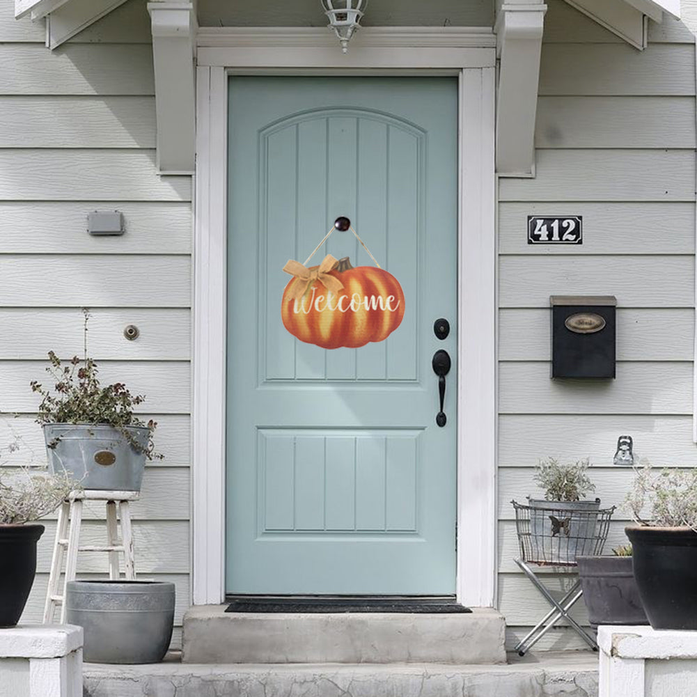 Welcome Pumpkin Door Sign